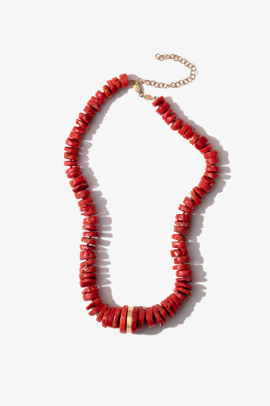Italian Vintage Red Coral Necklace