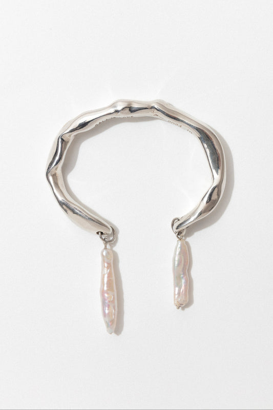 Mantequilla Pearl Drop Cuff Bracelet